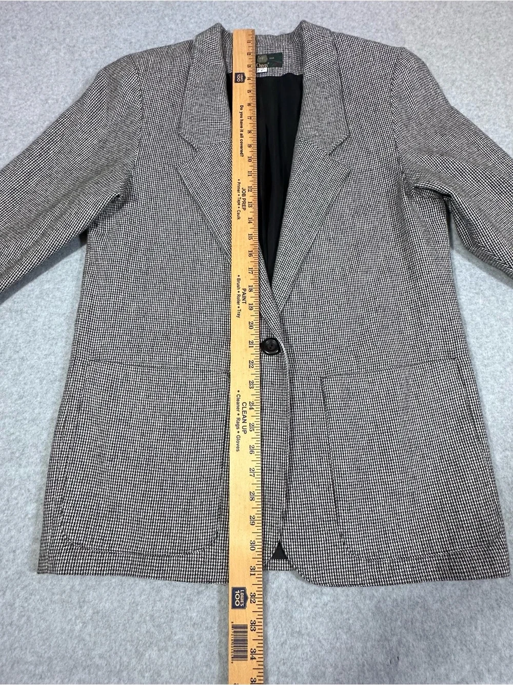Vintage Orvis Women’s Black & White Micro Houndstooth Tweed Blazer